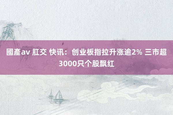 國產av 肛交 快讯：创业板指拉升涨逾2% 三市超3000只个股飘红