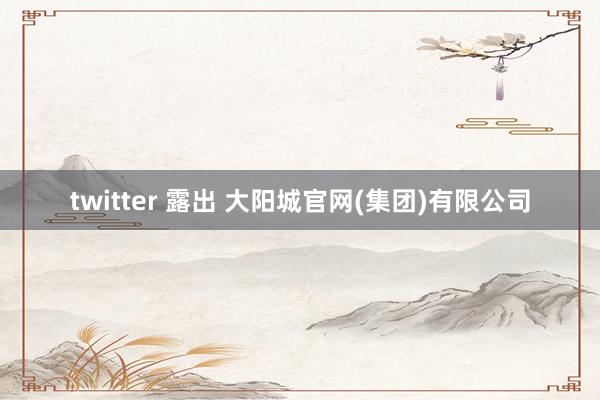 twitter 露出 大阳城官网(集团)有限公司